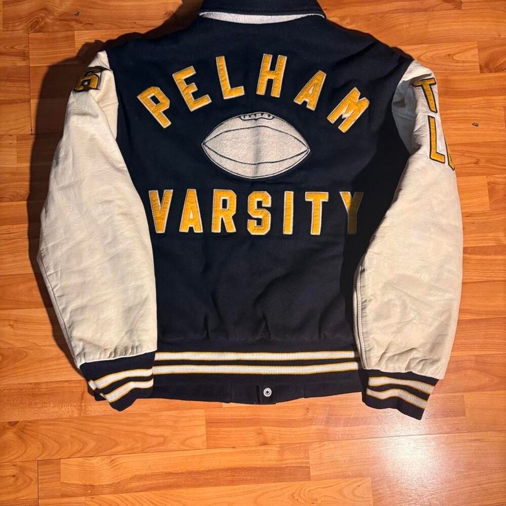 Vintage 70s 80s Deerfoot Pelham Varsity Jacket Wool Leather XXL USA